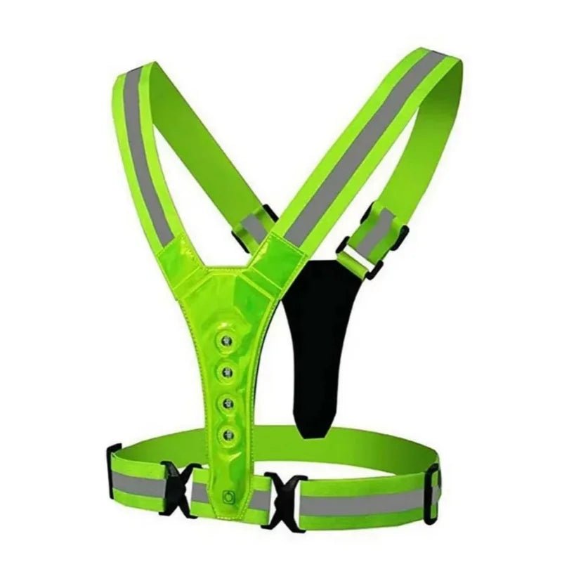 Safety Reflective Vest LED Running Adjustable Cycling Night - Well - Being