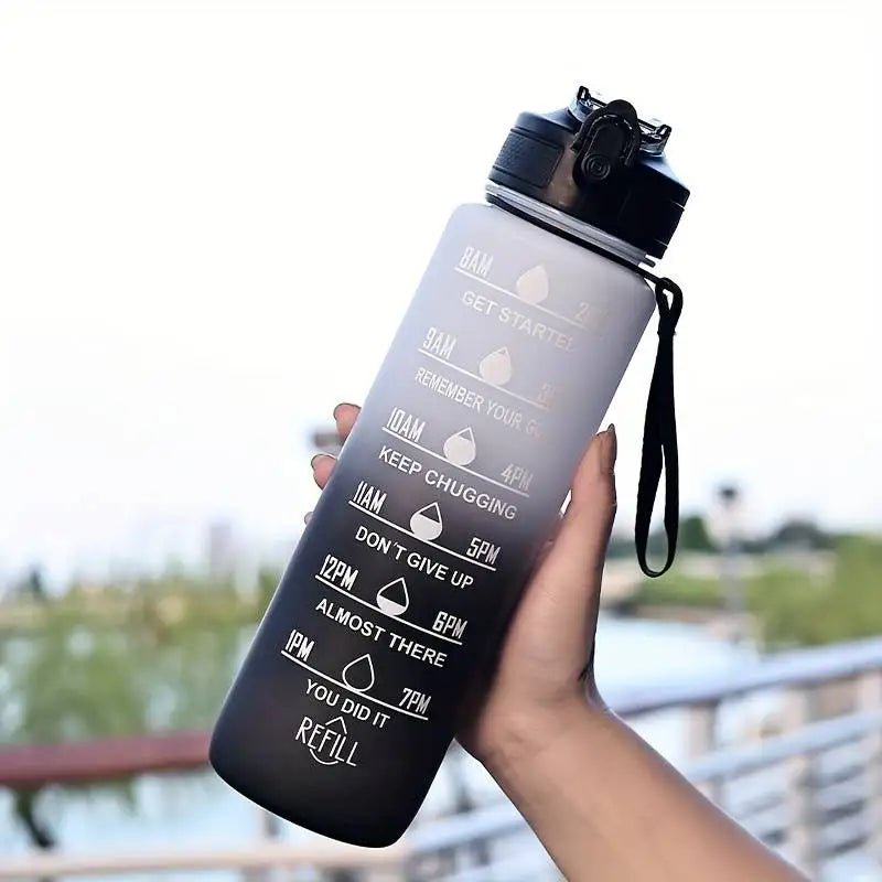 Outdoor Sports Plastic Cup Gradient Color 1000ml Space Cup - Well - Being
