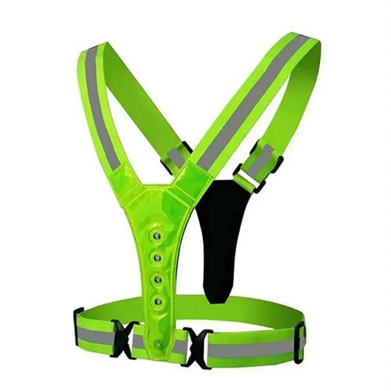 Safety Reflective Vest LED Running Adjustable Cycling Night - Well - Being