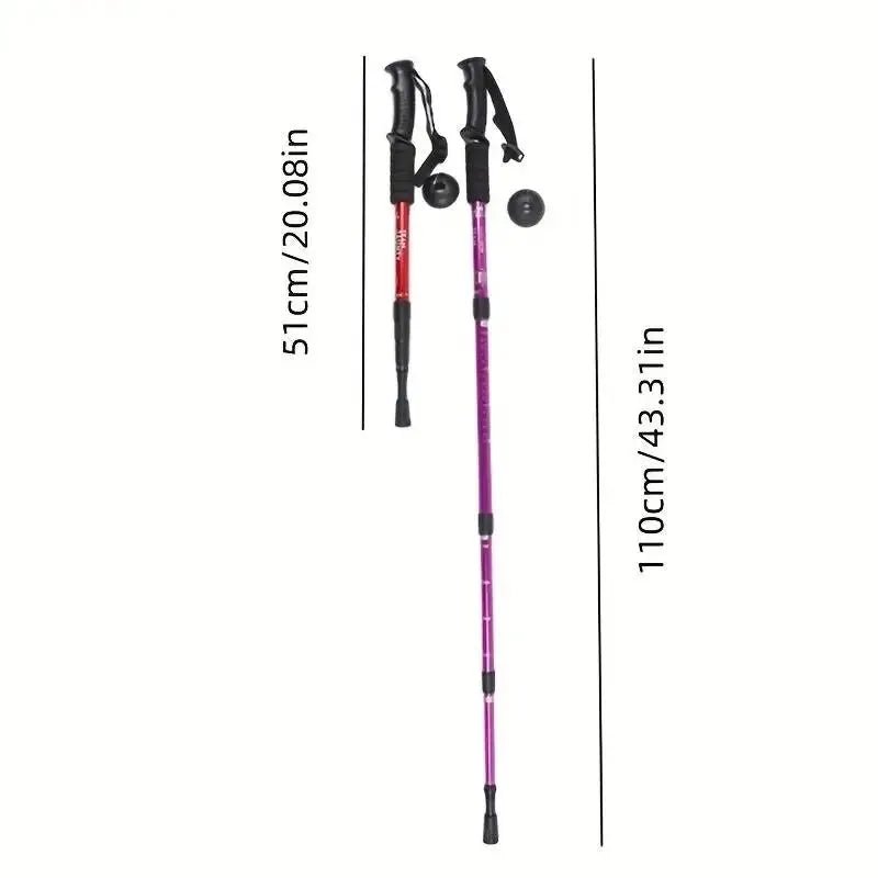 Trekking poles shock - absorbing folding ultra - light - Well - Being