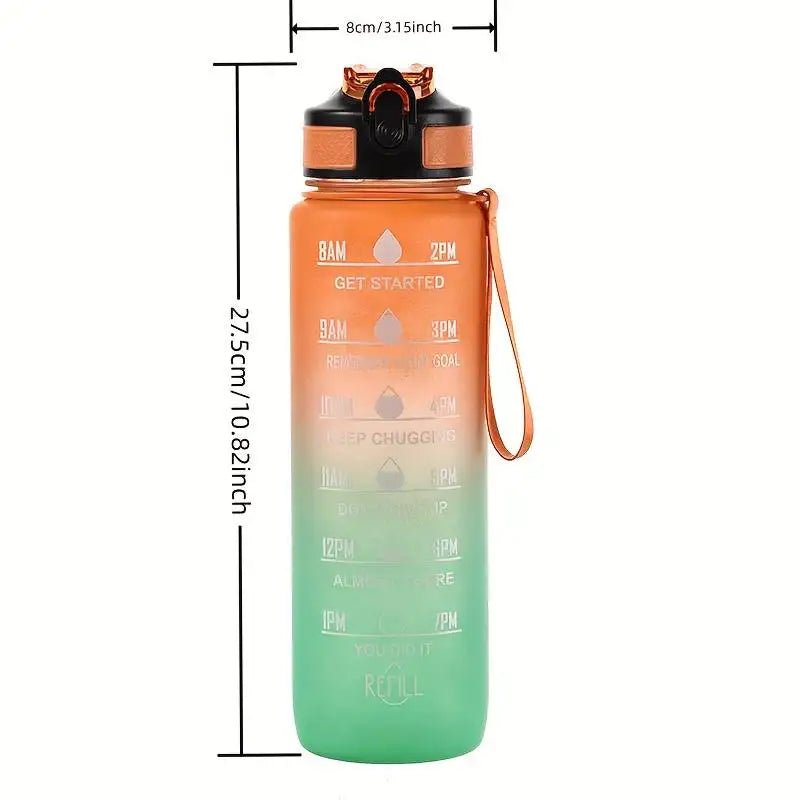 Outdoor Sports Plastic Cup Gradient Color 1000ml Space Cup - Well - Being