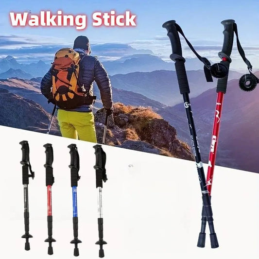 Trekking poles shock - absorbing folding ultra - light - Well - Being