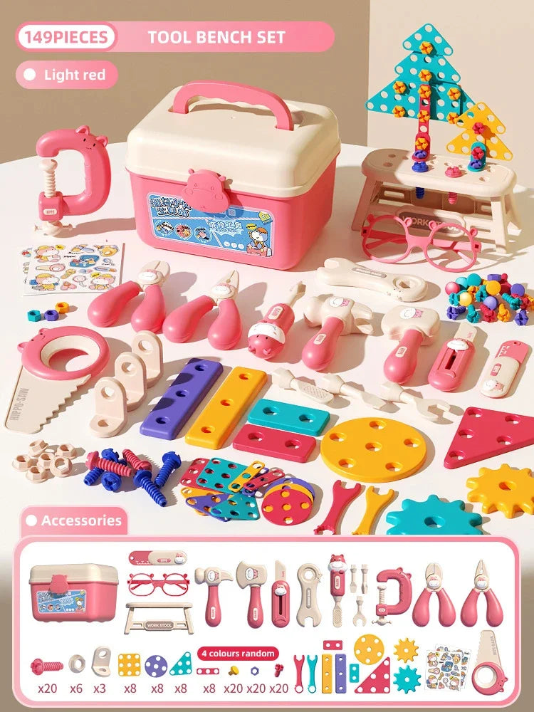 Kids Tool Set with Electric Toy Drill | Well-Being