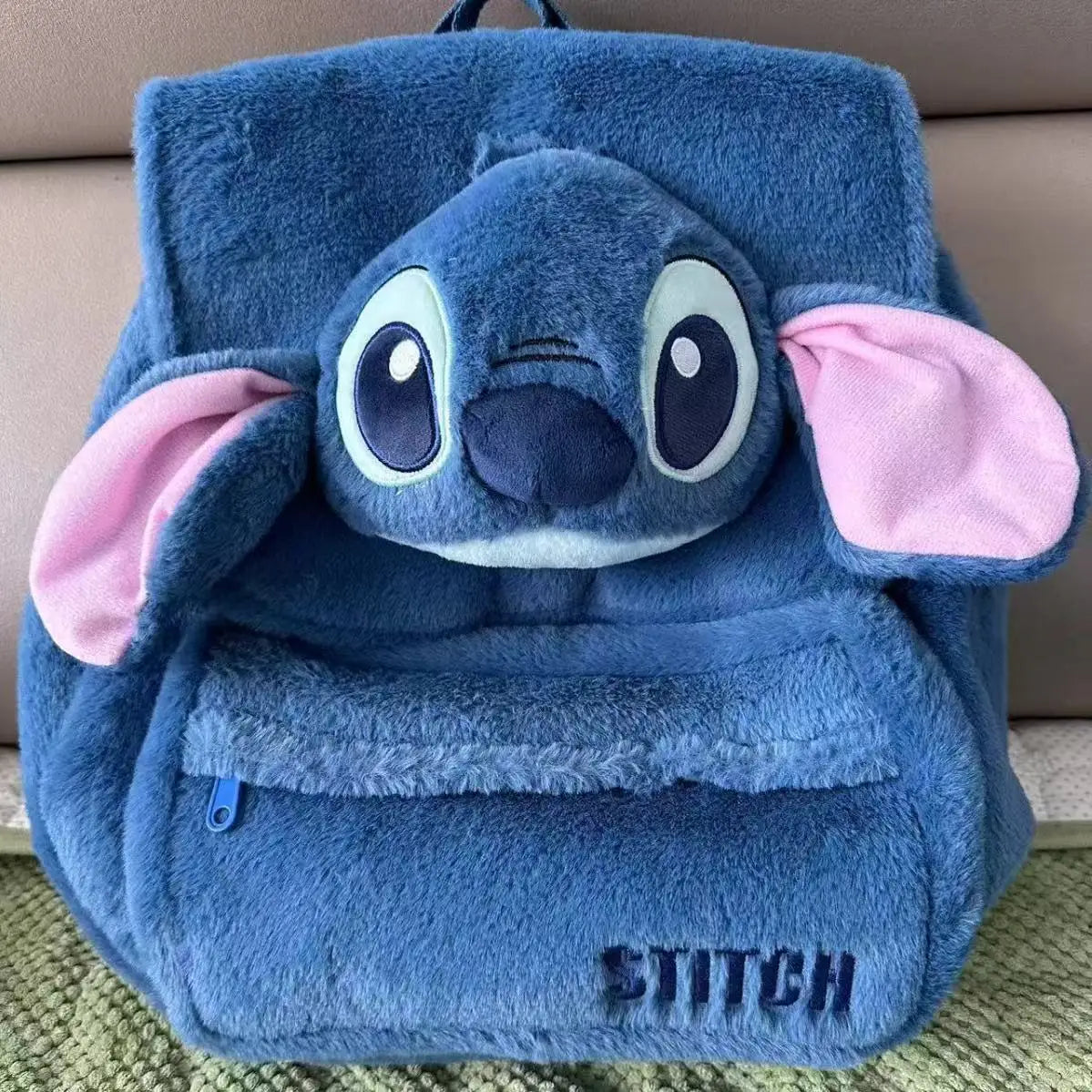 Plush Backpack Japanese Blue Stitch Funny Cartoon Large-Capacity Student Backpack