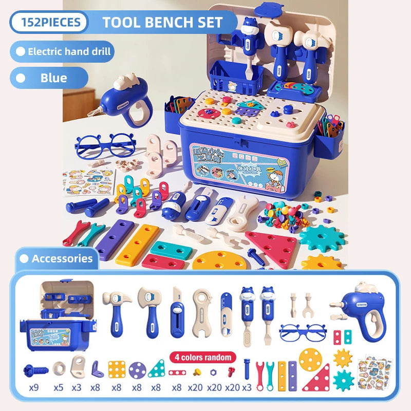 Kids Tool Set with Electric Toy Drill | Well-Being